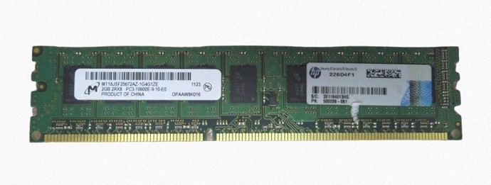 500209-061 HP 2GB (1x2GB) PC3-10600 UDIMM
